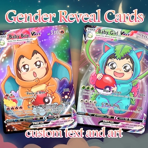 Carte Pokémon révélatrice de genre personnalisée