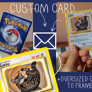 Carte surdimensionnée pour cadre : votre animal de compagnie comme un pokémon