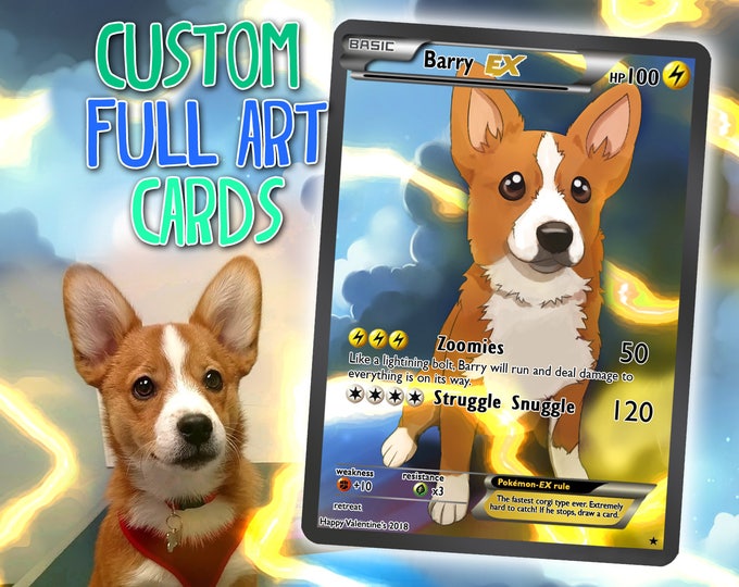 Featured listing image: Custom FULL ART Pokemon Card