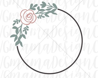 Download Free Flower Wreath Svg Etsy SVG Cut Files