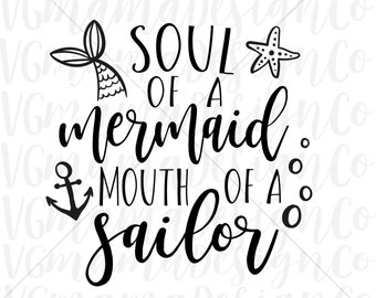 Download Mermaid Quote Svg Etsy