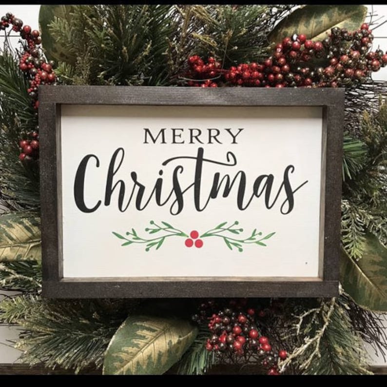 Download Merry Christmas SVG Rustic Sign Decor Vinyl Cut File for ...