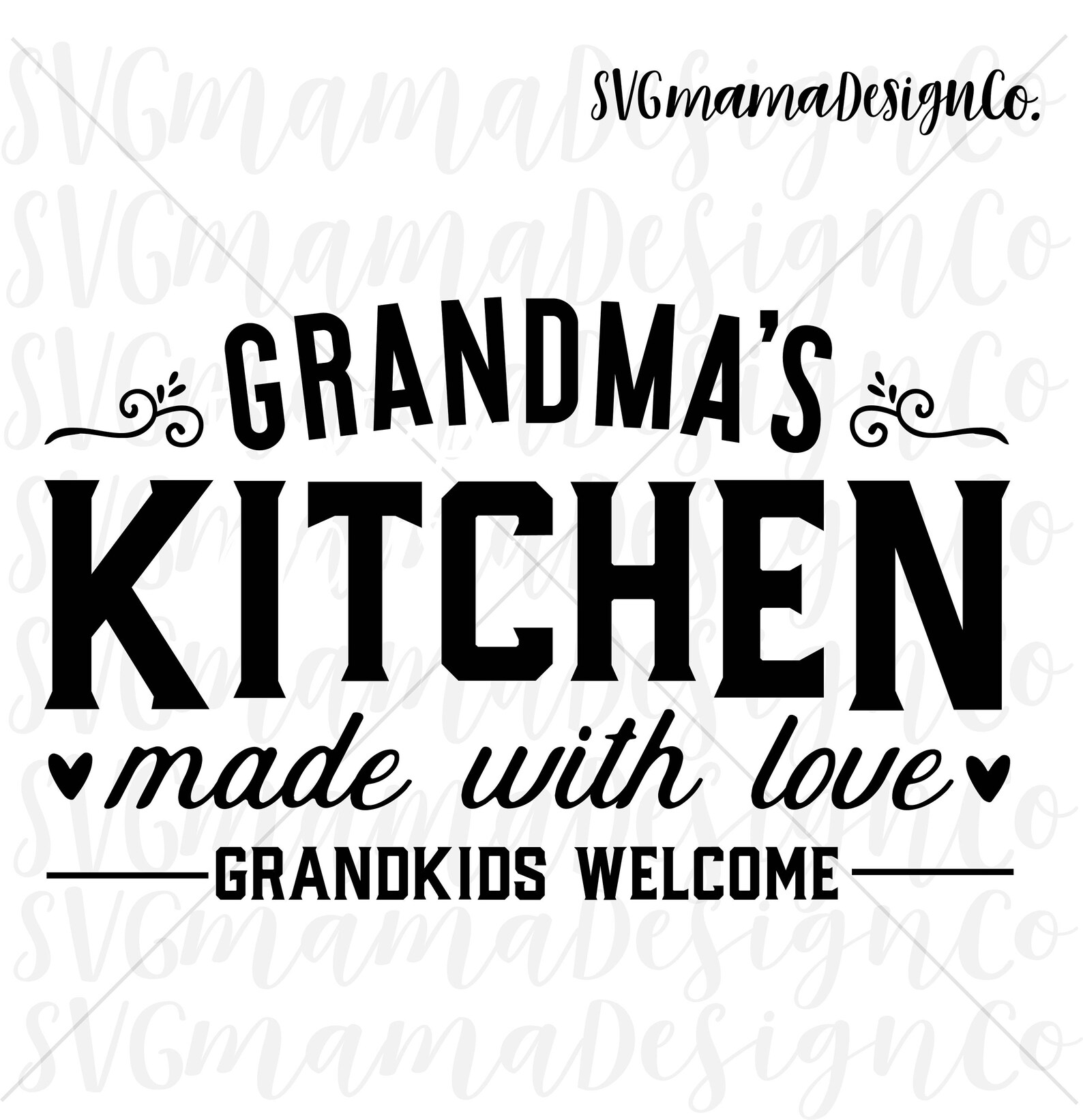 Grandmas Kitchen Sign SVG Printable Vector Image Cut File for | Etsy