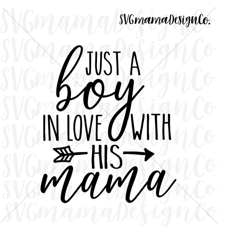 Juste Un Garçon Amoureux De Son Image Vectorielle De Maman Etsy