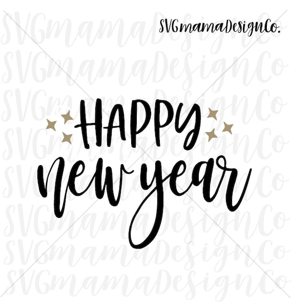 Download Happy New Year Svg 2018 Vector Image Cut File For Cricut And Etsy
