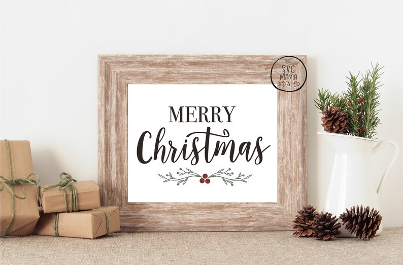 Download Merry Christmas SVG Rustic Sign Decor Vinyl Cut File for ...