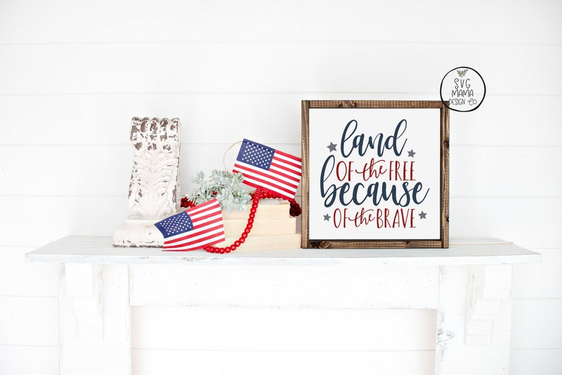 Download Land Of The Free Because Of The Brave SVG Cut File for ...