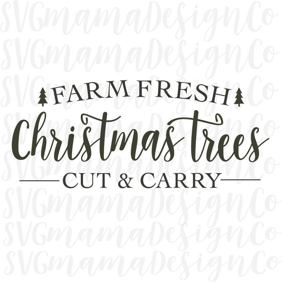 Download Farm Fresh Christmas Trees SVG Vector Image Printable Cut ...