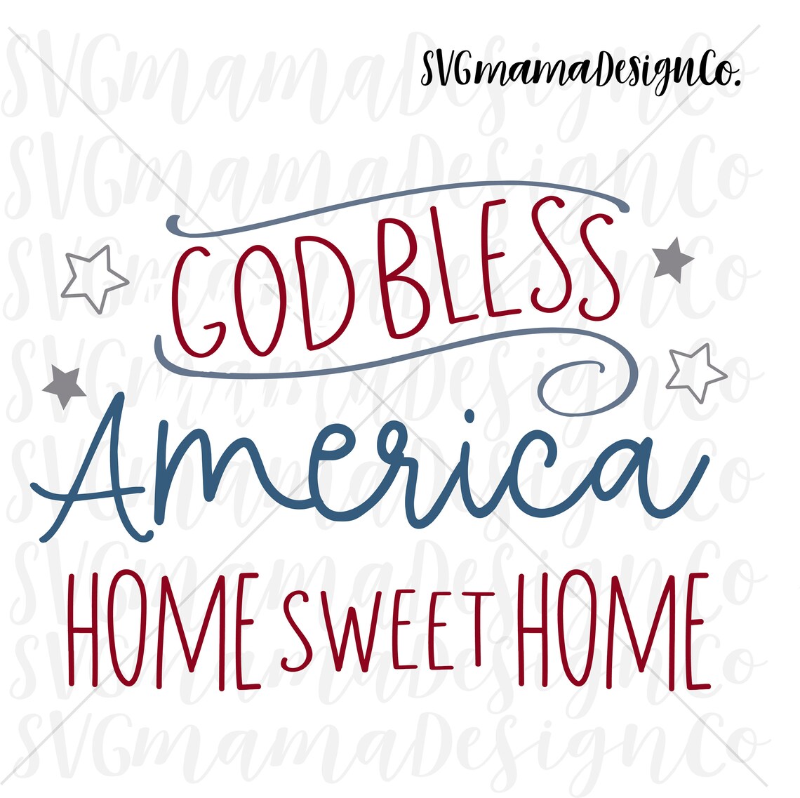 God Bless America My Home Sweet Home SVG Vector Image Cut File Etsy