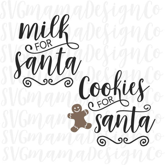 Easy Cricut Cutting File Christmas SVG Milk for santa SVG cookie plate svg Cookies for Santa Holiday Svg milk svg file winter svg