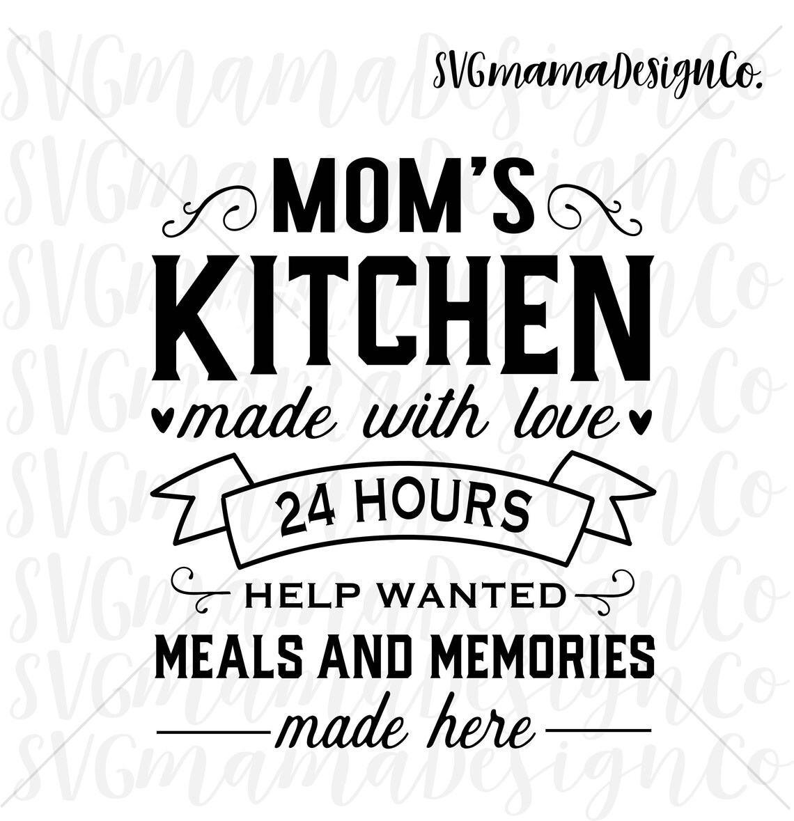 Moms Kitchen Sign SVG Cut File for Cricut and Silhouette Etsy