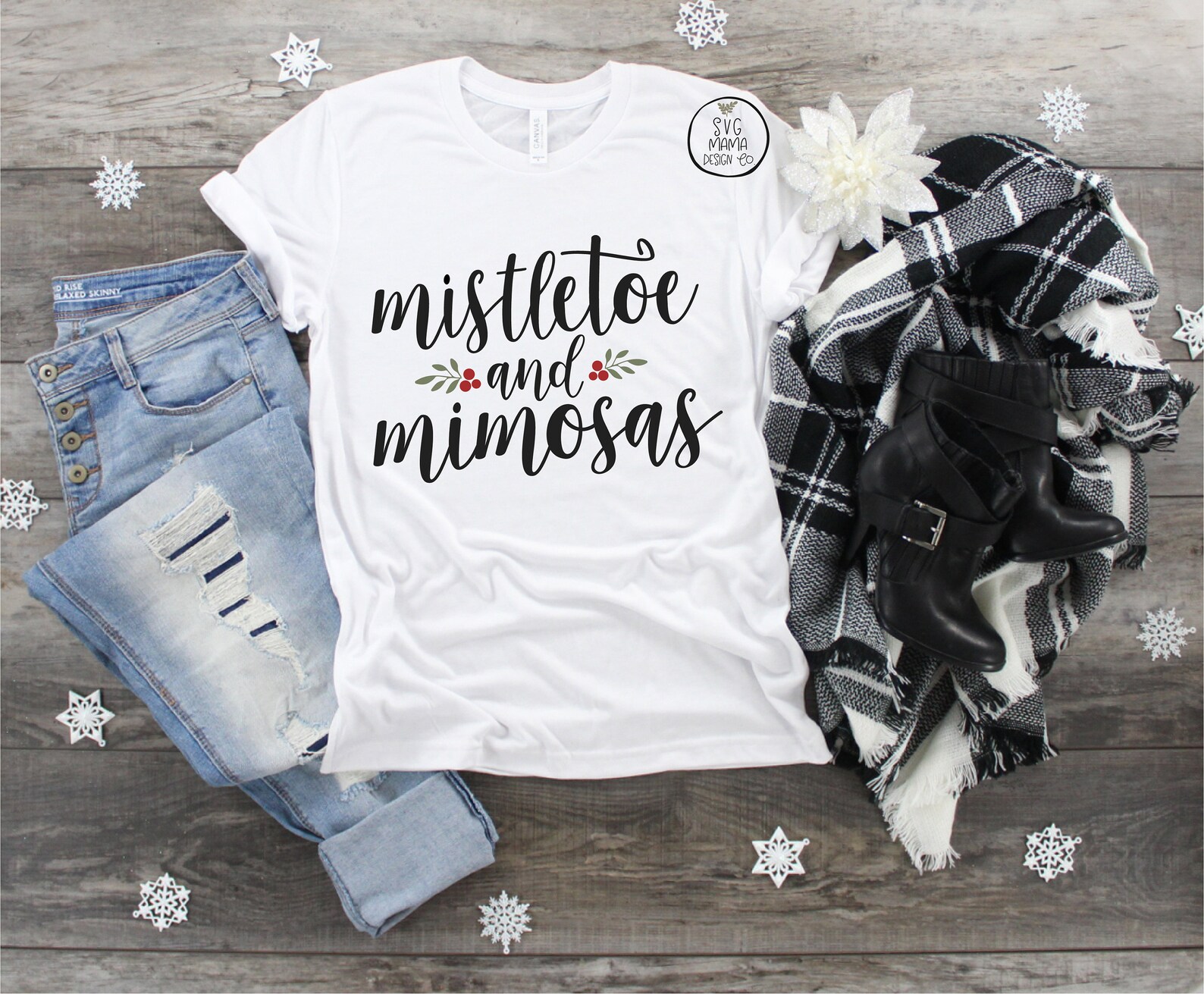 mistletoe and mimosas sweatshirt