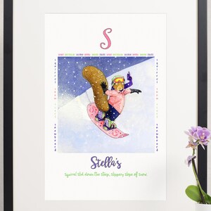 decoração de bebê personalizada, arte de parede de berçário, impressão de alfabeto, arte de bebê imprimível, digital, nome/cor personalizados, arte de animais, aquarela, letra S, esquilo