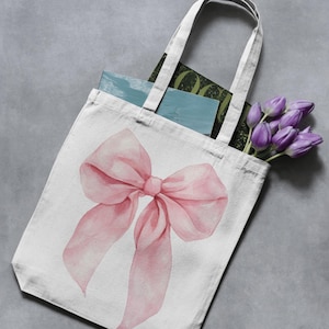 Clipart de lazo rosa, gráficos de lazo de acuarela rosa, lazo rosa pastel suave PNG digital, clip art de lazo de acuarela, descarga instantánea imagen 9