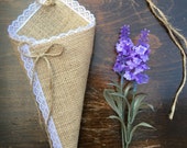 Empty Hessian Lace Church Pew Cone Barn Vintage Burlap Wedding Decorations