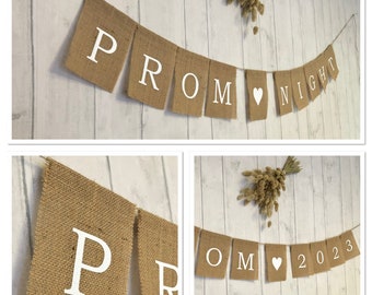 PROM 2026 Bunting Rusitc Prom Decoration Star or Heart