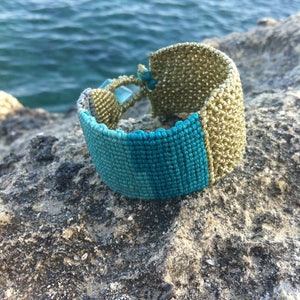 Macrame cuff bracelet, macrame jewelry, friendship macrame bracelet, boho macrame, boho jewelry, boho bracelet