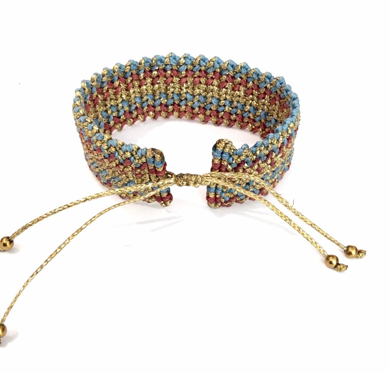 gold macrame bracelet gold bracelet friendship bracelet boho jewelry macrame jewelry Macrame bracelet macrame bracelet with beads