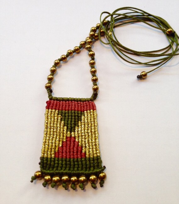 Macrame Necklace Macrame Jewelry Hematite Macrame Necklace Etsy