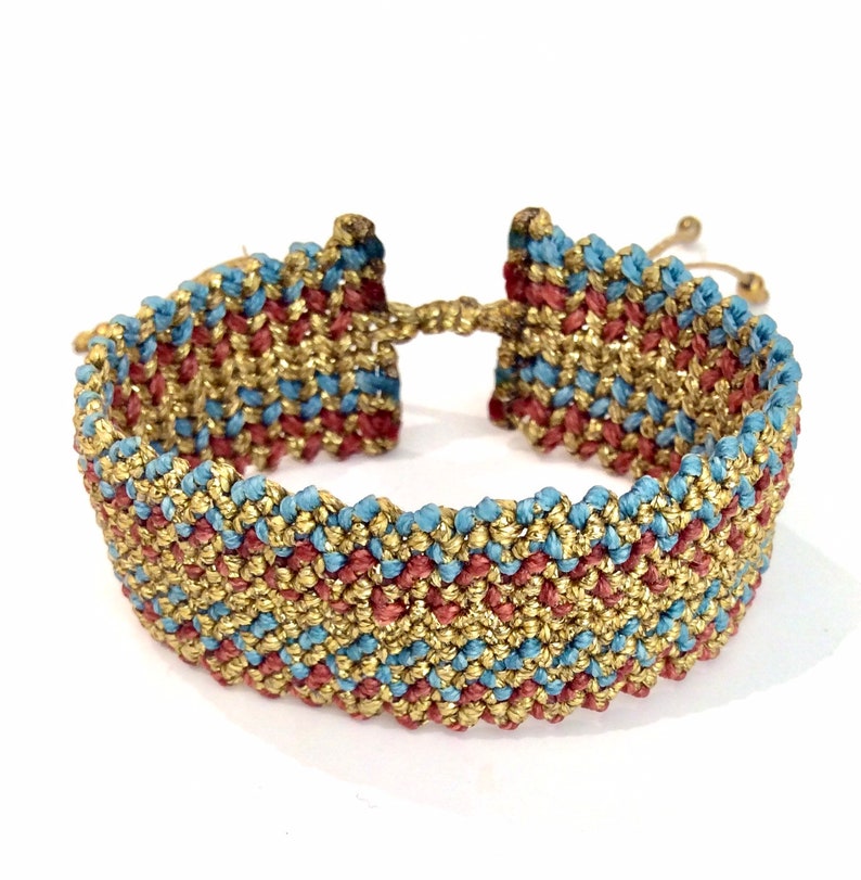 gold macrame bracelet gold bracelet friendship bracelet boho jewelry macrame jewelry Macrame bracelet macrame bracelet with beads