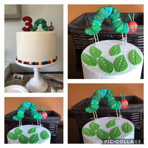 Fondant Cake Decoration The Very Hungry Caterpillar Etsy