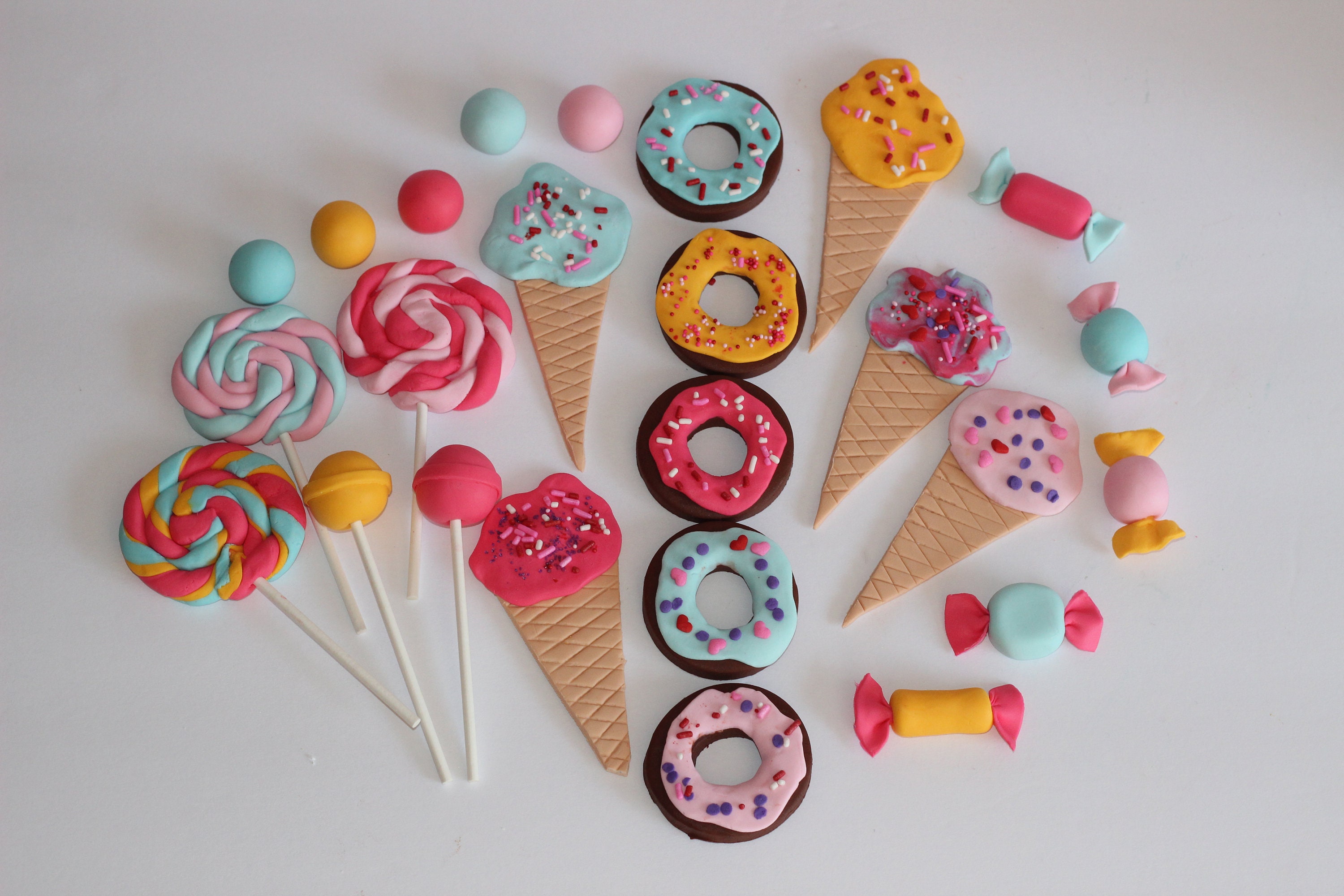 Candyland Cupcake-Topper – 36 Stück Mit Lollipop-Motiven, Für Geburtstag, Baby Shower & Süßigkeiten-Partys