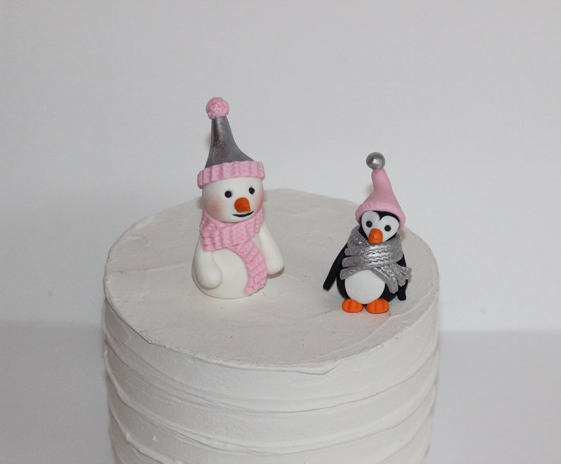 Download Fondant Snowman And A Penguin Set Winter Wonderland Cake Decoration Baby Shower Birthday Cake Decoration Cake Toppers Craft Supplies Tools Deshpandefoundationindia Org