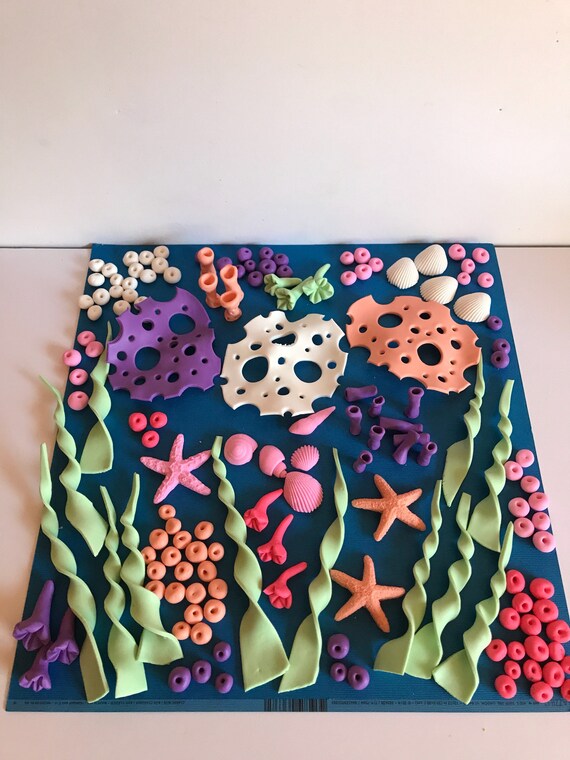 Fondant Under The Sea Cake Topper Decoration Shells Mermaid Etsy