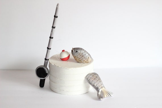 Buy Fondant Fishing Rod and a Large Fish Cake Topper Decoration Online in  India 