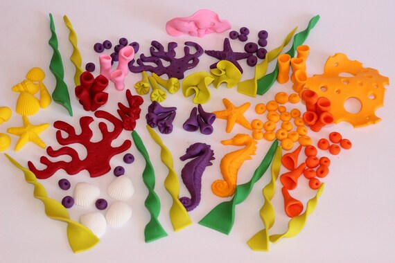 Fondant Under The Sea Cake Topper Decoration Shells Mermaid Etsy