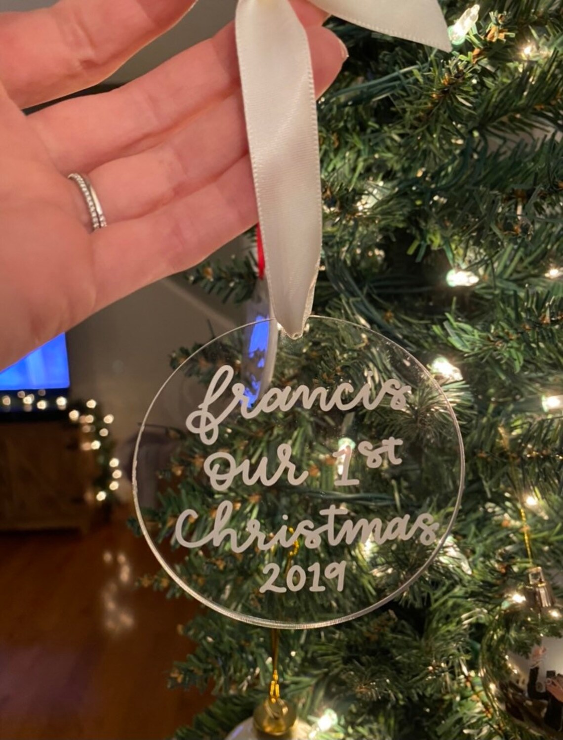 Round acrylic ornaments Etsy