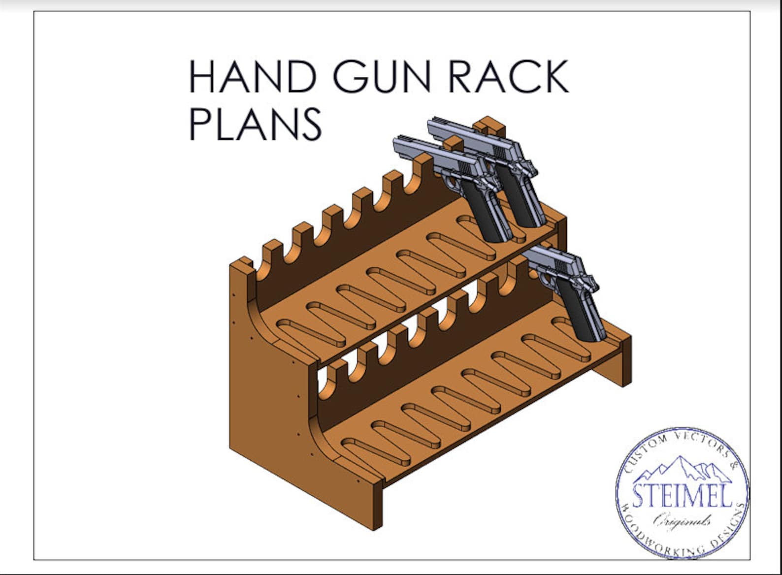 Holster Rack Un Rack Script Gun Rack Plan SVG, Pistol, Wall Hanging, Woodworking, Blue Prints ...