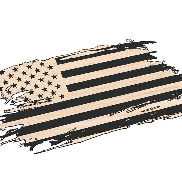 Extremely Tattered American Flag SVG, USA, Military, Veteran, Honor, Patriotic, Pride, Vector, Laser Engraving, CNC, Cricut, Glowforge