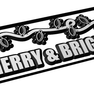 Merry And Bright Christmas Light SVG, Sign, Christmas, Winter, Holiday, Tree, Decoration, Vector, Laser Engraving, CNC, Cricut, Glowforge
