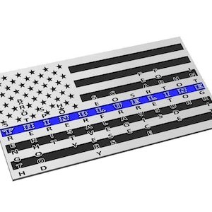 Thin Blue Line American Flag with Inspirational Words SVG, Law Enforcement, Police Department, Vector, Laser Engraving, CNC, Cricut