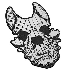 K-9 Skull American Flag SVG, Hond, Hond, Dier, Patriottisch, USA, Wetshandhaving, Vector, Lasergraveren, CNC, Cricut, Glowforge