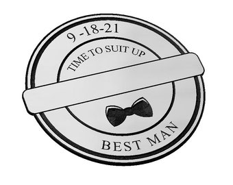 Best Man And Groomsman Coin SVG, Gift, Marriage, Wedding, Suit, Celebration, Black Tie, Vector, Laser Engraving, CNC, Cricut, Glowforge