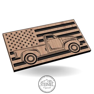 Vecchia bandiera americana per camion, bandiera americana, USA, veicolo, 2 porte, SVG, incisione laser, CNC, Cricut