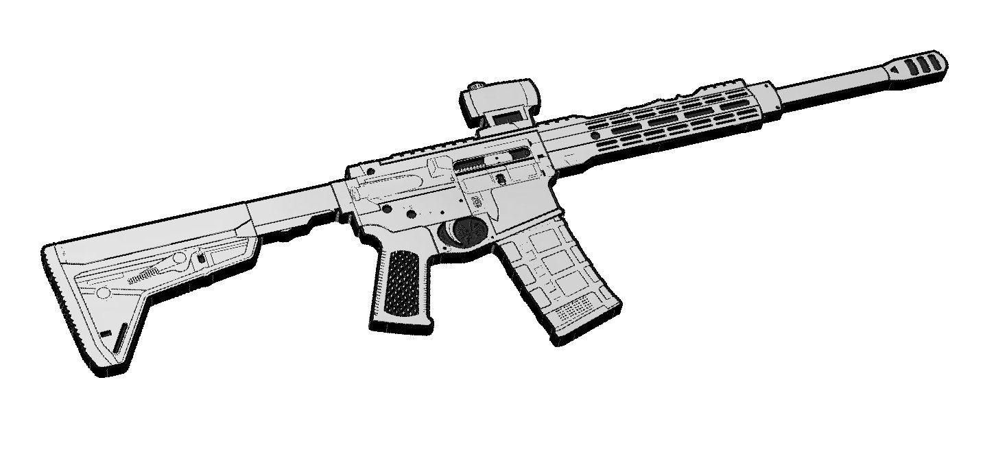 AR-15C Rifle SVG, Laser Cut File, Cricut, Glowforge - Etsy