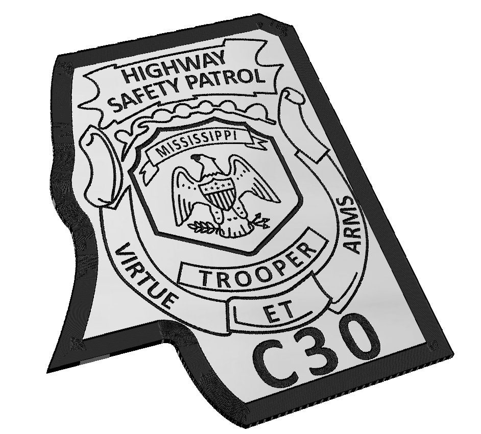 Mississippi Highway Safety Patrol Trooper Badge SVG Law Etsy