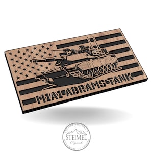 M1A1 Abrams Tank Flag, American Flag, Military, Tank, USA, Armored Vehicle,  SVG, Laser Engraving, CNC, Cricut