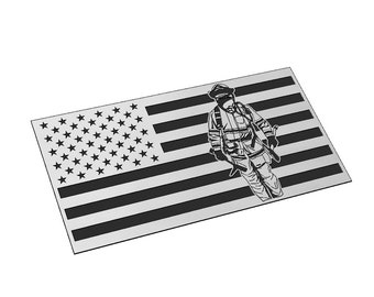 Drapeau américain pompier SVG, croix de Malte, vecteur patriotique (téléchargement numérique)