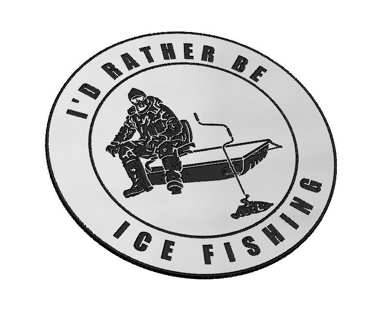 I'd Rather Be Ice Fishing SVG, Fish, Ice, Lake, Shanty, Auger
