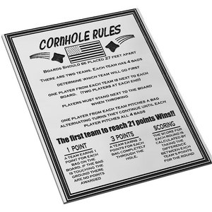 Cornhole Game Rules Plaque SVG, Bags, House Rules, Tournament, Game, Backyard, Boards, Vector, Laser Engraving, CNC, Cricut, Glowforge