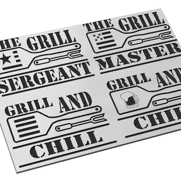 The Grill Series Signs SVG, Grill and Chill, BBQ, Barbecue, Grilling, Cooking, Vector, Laser Engraving, CNC, Cricut, Glowforge