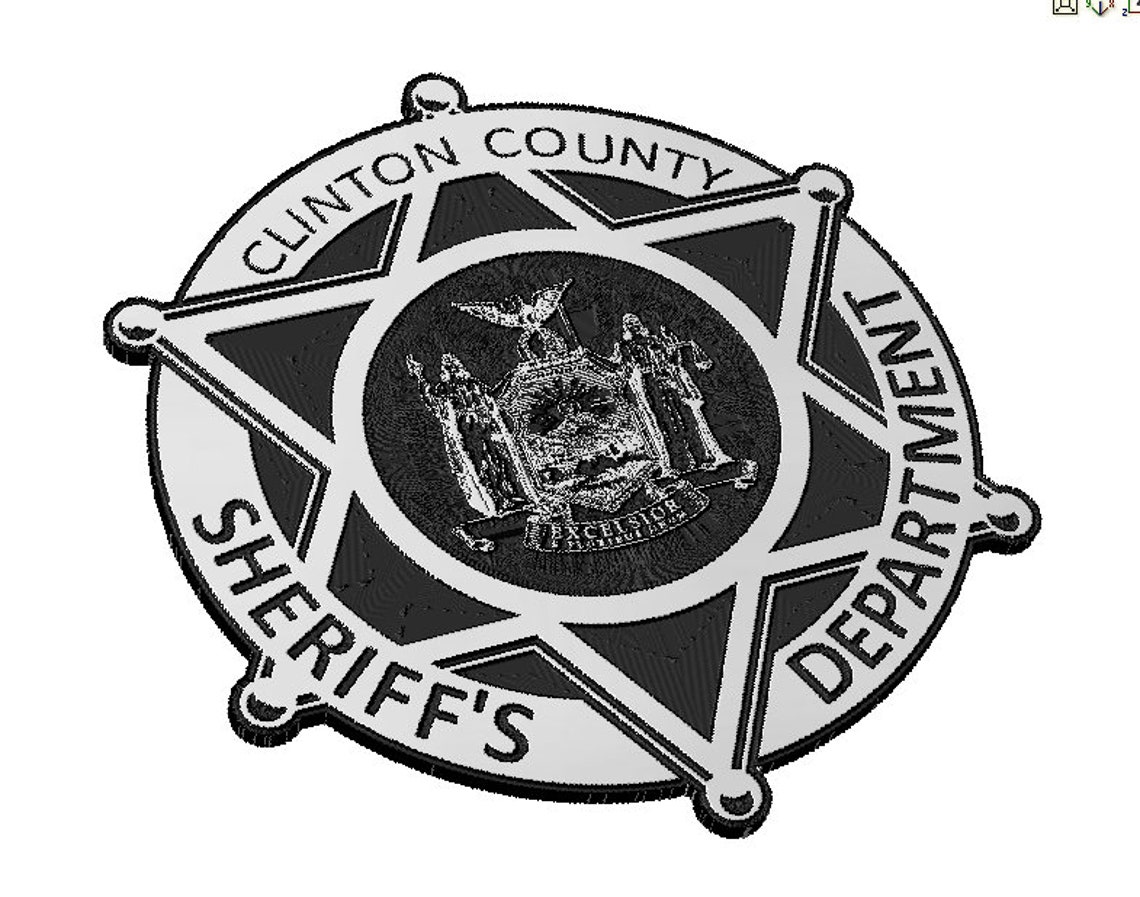 New York Sheriff's Department Clinton County Badge SVG Etsy