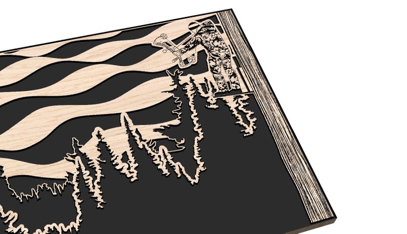Hunter Scene With American Flag Sky SVG Hunting Deer - Etsy