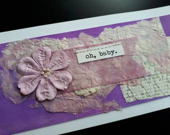 Handmade Art Card - Oh, Baby