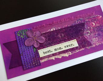 Carte d’art faite à la main - Meilleure maman de tous les temps