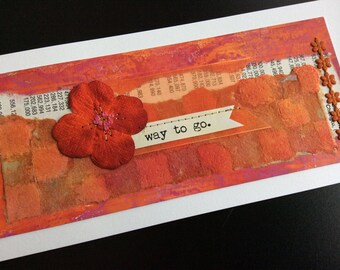 Carte d’art faite à la main - Way To Go